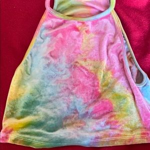 Tie dye velvet top